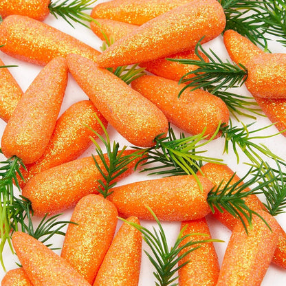 45-Pack Mini Easter Carrot Decorations