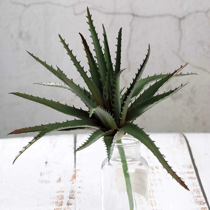 Home Collection 3PCS 12" Faux Succulent Aloe Sprays Orange Burgundy Green Artificial Stems