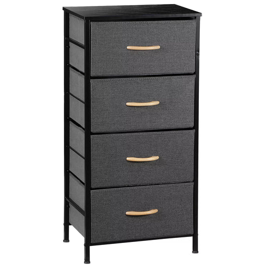 4-Drawer Fabric Dresser Storage Tower with Metal Frame