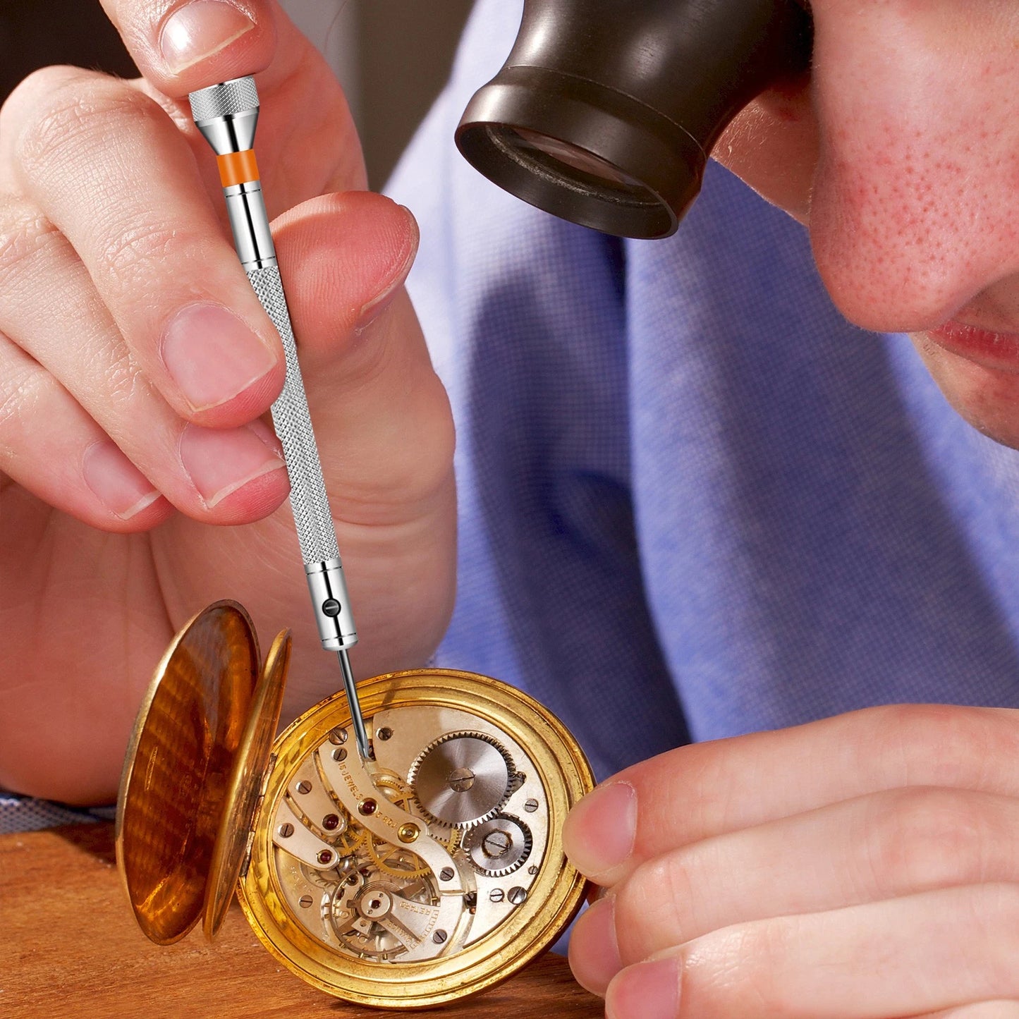 28x 360° Rotation Watch Repair Tools Mini Screwdriver Set