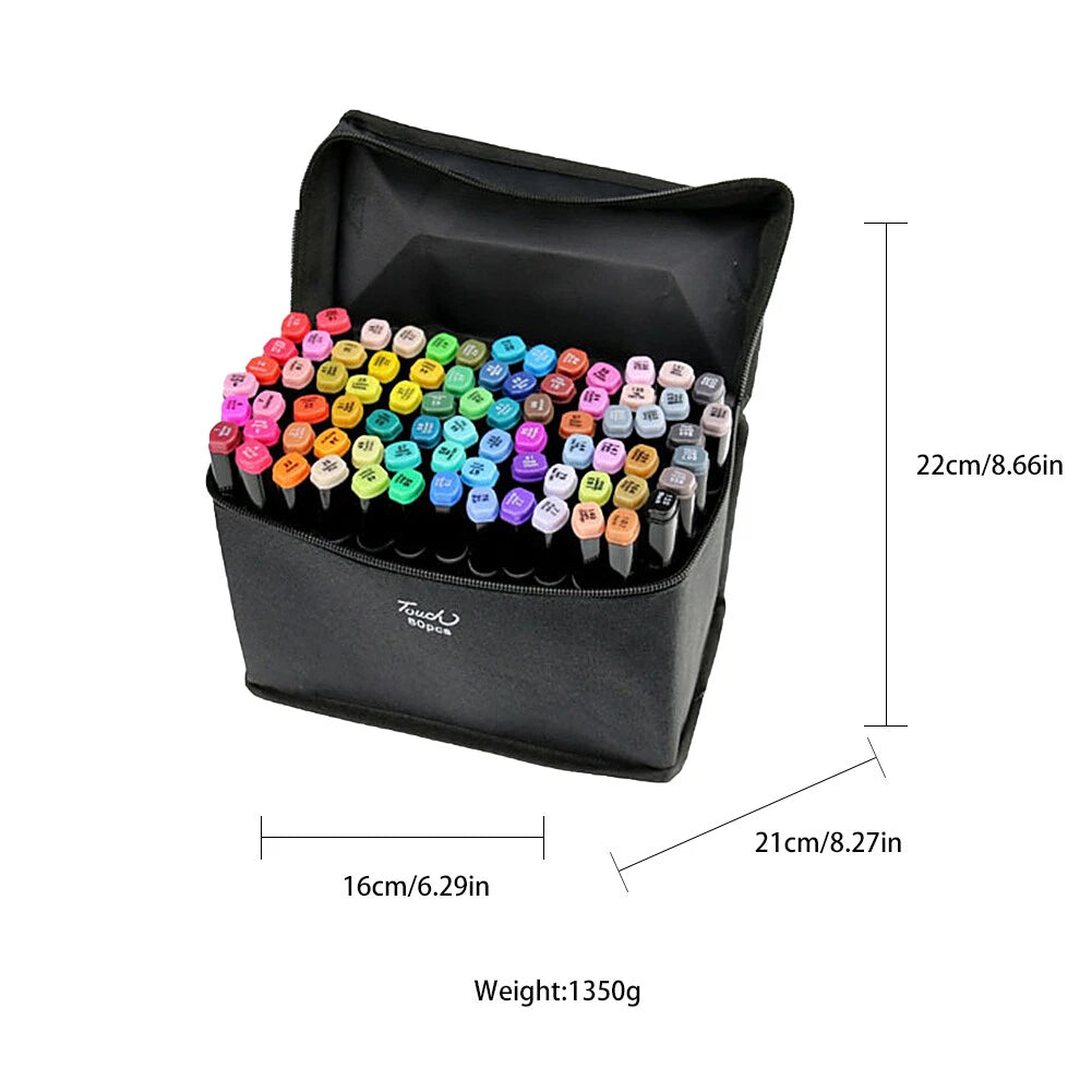 168-Piece Permanent Alcohol-Based Art Marker Set