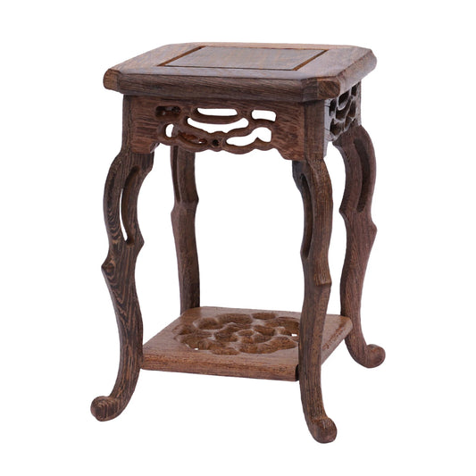 Vintage-Inspired Bonsai Base – Wood Art Deco Rack