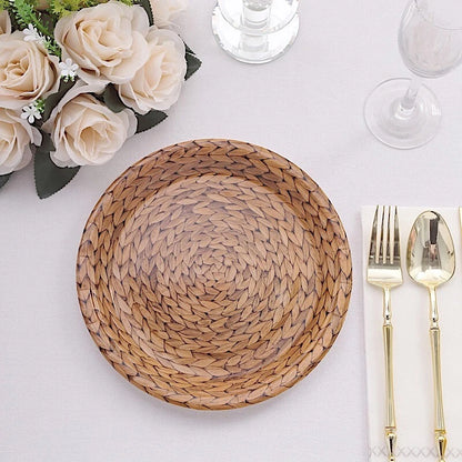 Home Collection 25-Pack 9" Rattan Print Paper Dinner Plates