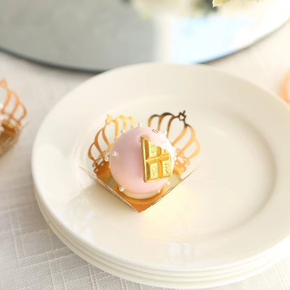 Home Collection Gold 50-Pack Metallic 4" Crown Mini Square Cupcake Liners