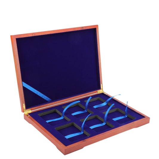 Solid Wood Storage Box for 6 Certified PCGS NGC Coin Slab Holders