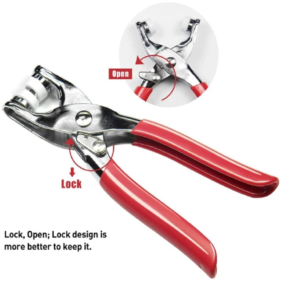 200-Pack Metal Snap Button Kit with Fastener Plier