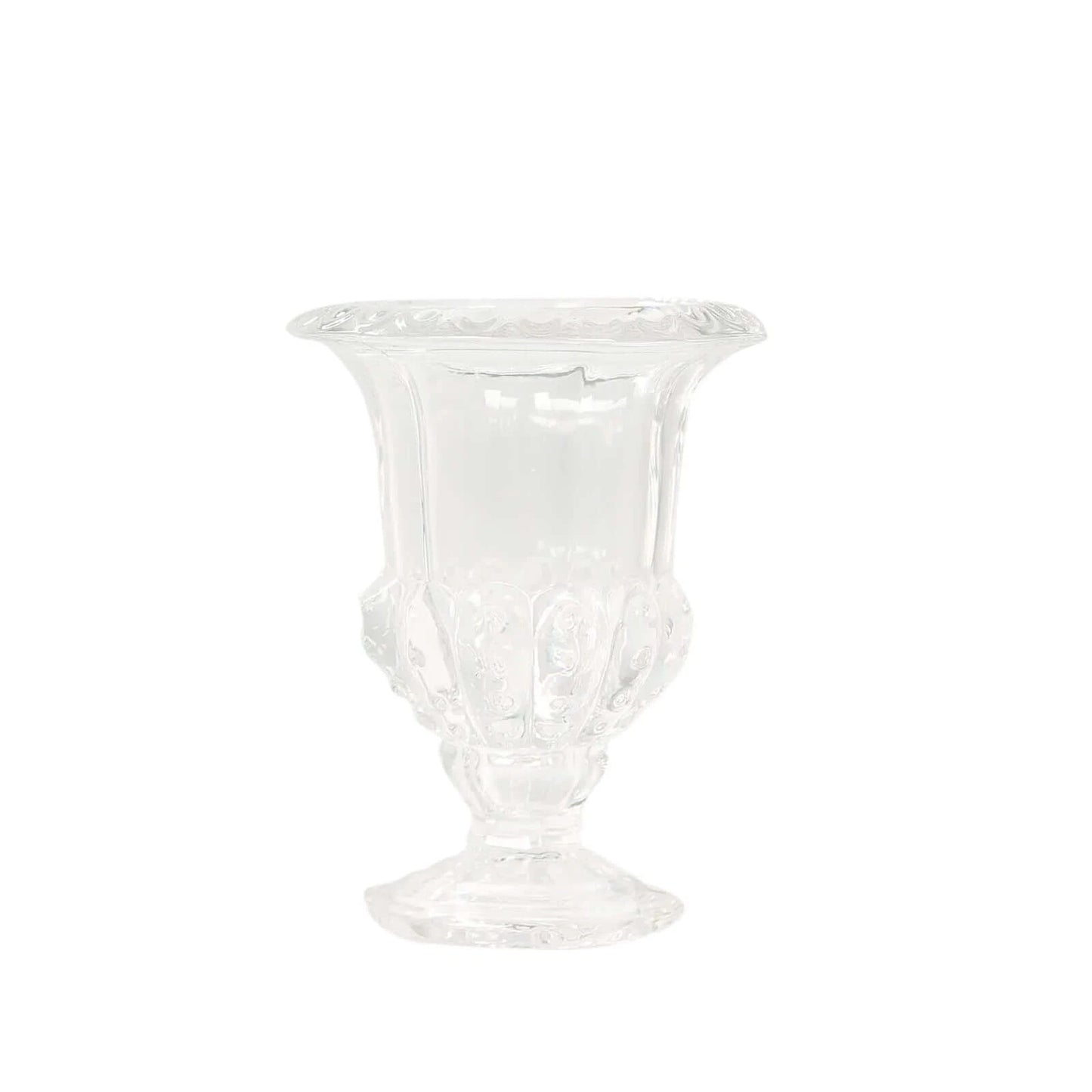 Home Collection 2-Pack Classic Roman Urn Style Glass Flower Vases 6.5"