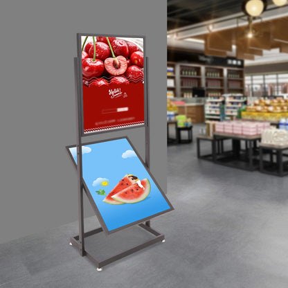 2-Tier Adjustable Floor Poster Stand