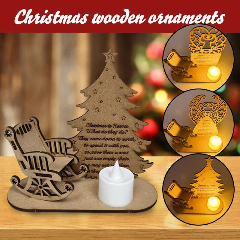Heaven Poem Tree Rocking Chair Candle Holder