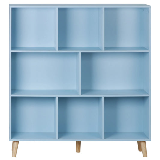 8-Cube Blue Storage Organizer Bookcase