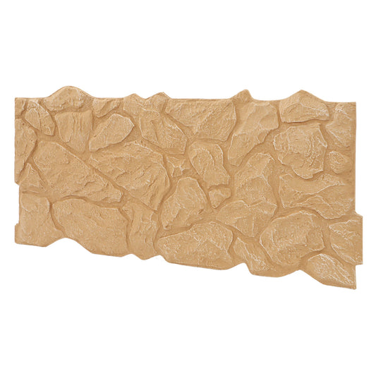 3D Faux Stone PU Wall Panel – Light Brown