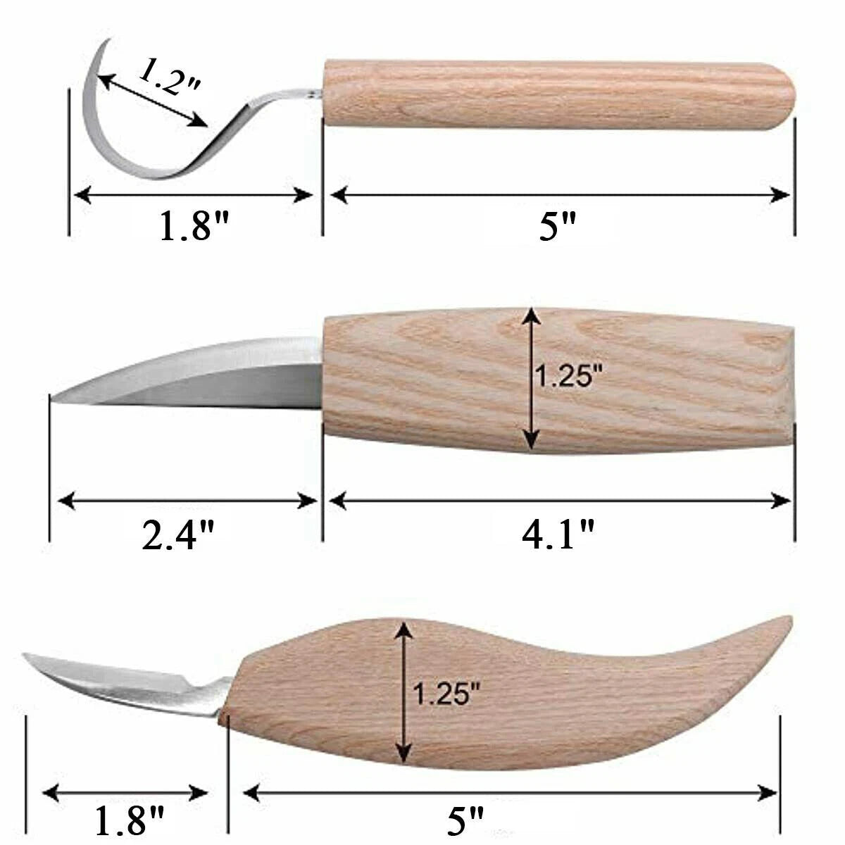 3-Pack Wood Carving Knife Set