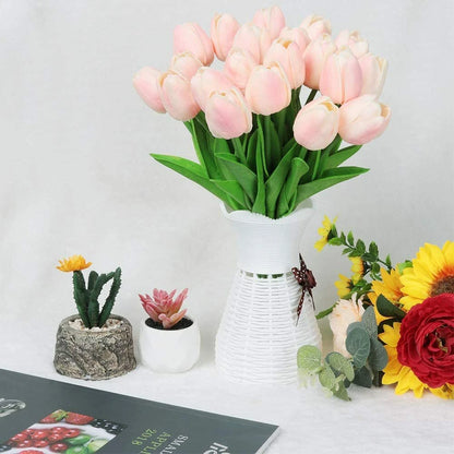 Home Collection 10-Pack Artificial Tulips Real Touch Silk Flowers