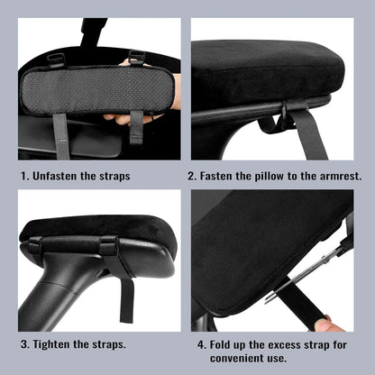 Home Collection 2-Pack Memory Foam Chair Armrest Pads