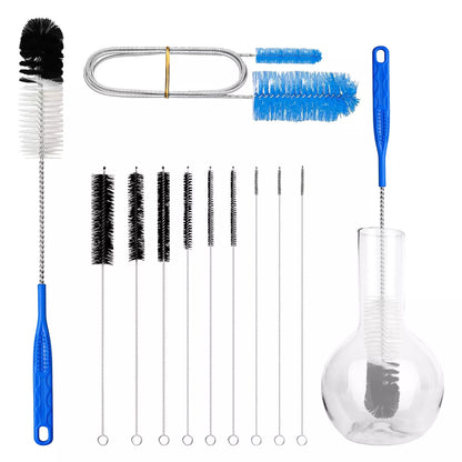 12-Piece Glass Tube Pipe Cleaner Brush Set