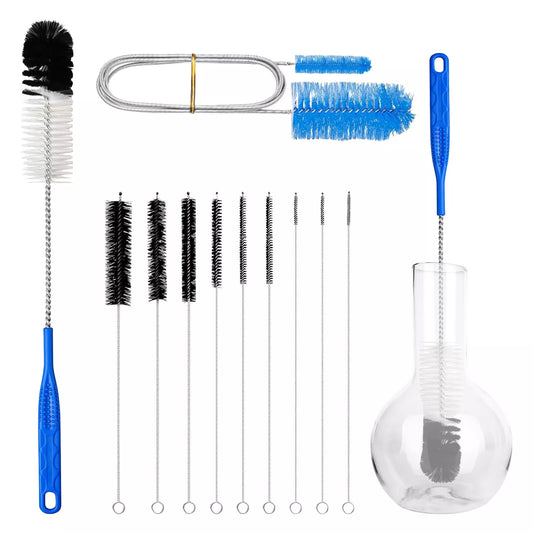 12-Piece Glass Tube Pipe Cleaner Brush Set