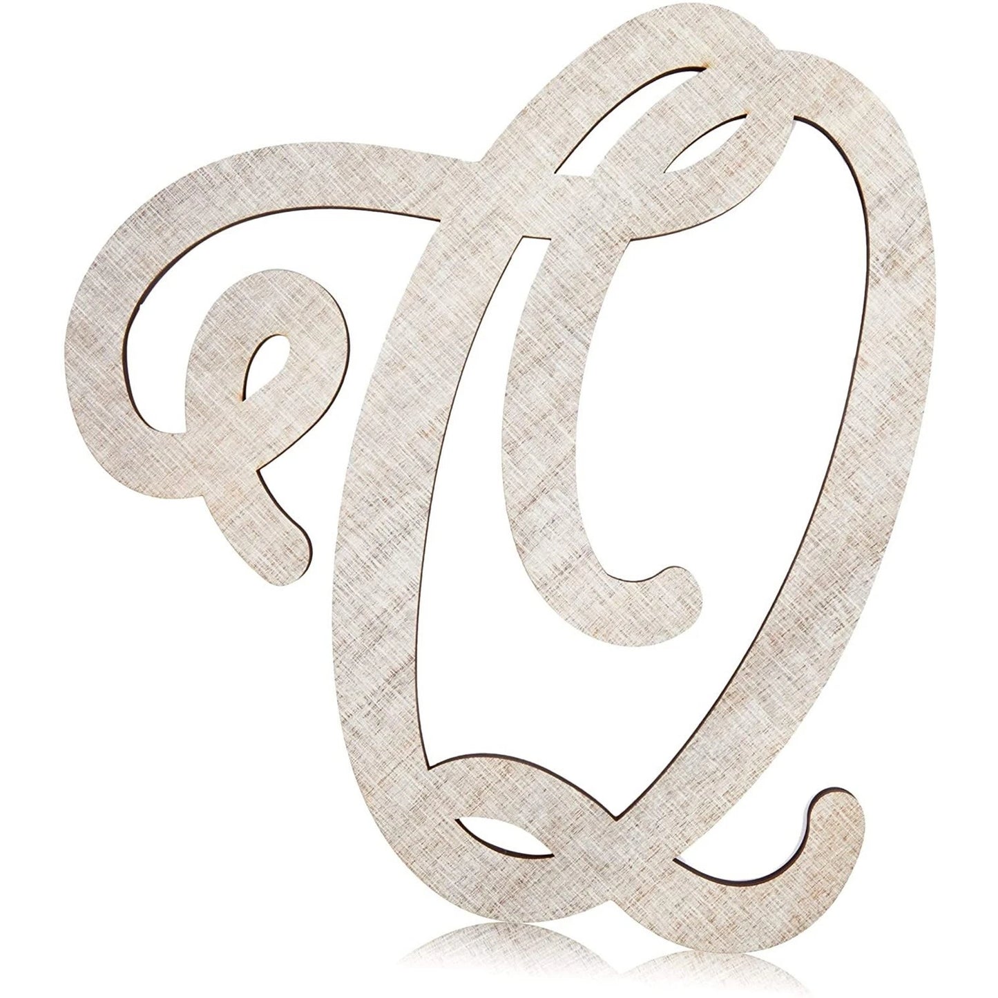13-Inch Unfinished Wooden Monogram Letter Q