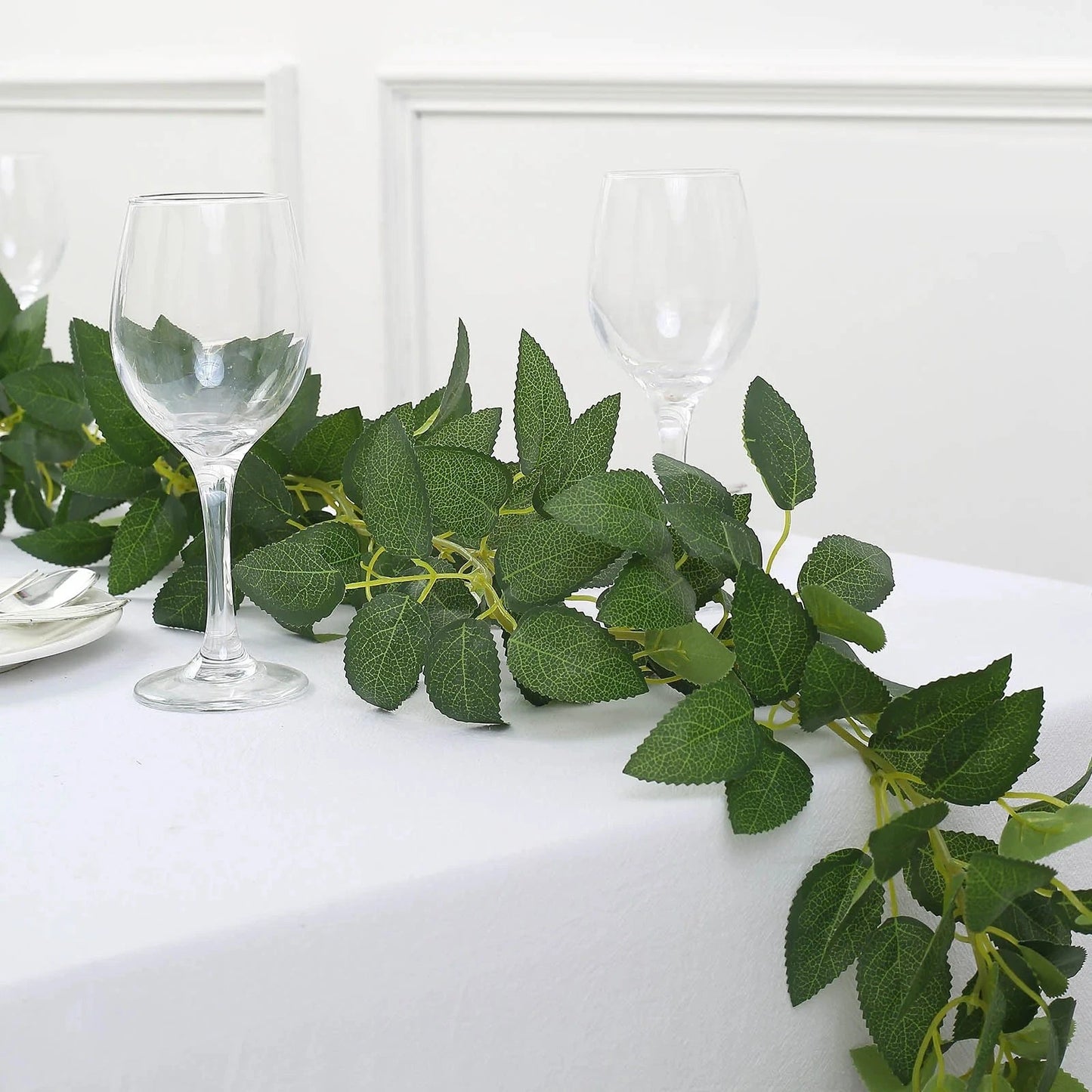 Home Collection 6FT Artificial Green Silk Rose Leaves Garland