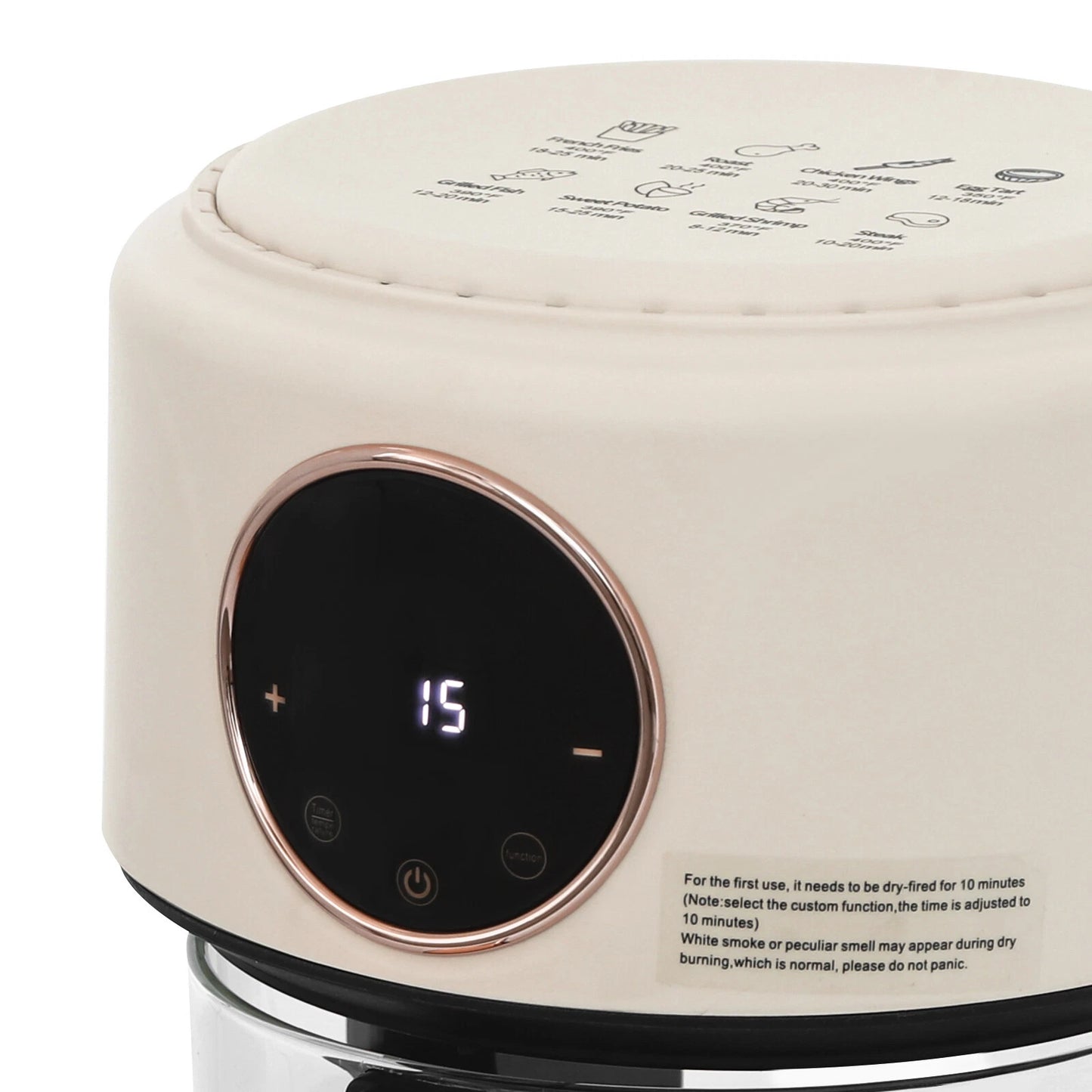 4.2L / 3.81Qt Glass Tabletop Air Fryer