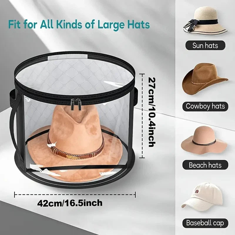 7-Hat Capacity Foldable Hat Organizer with Clear Window