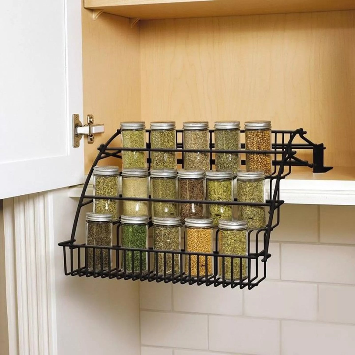 3-Tier Pull-Down Spice Rack Organizer