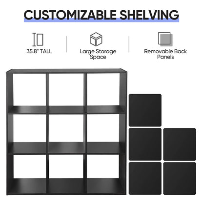 Home Collection 9 Cube Storage Organizer Bookshelf