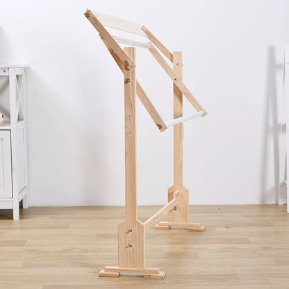 Adjustable Cross Stitch Frame Stand with Hoop and Storage Toolbox