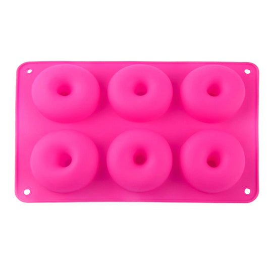 2-Pack Silicone Donut Molds Hot Pink