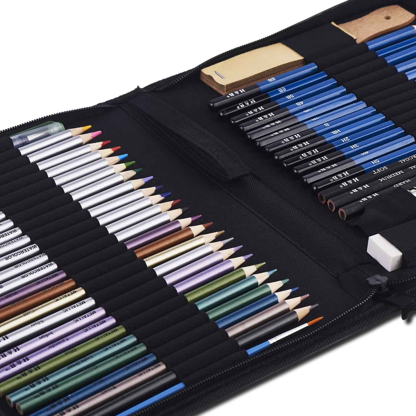 51-Piece Professional Drawing & Sketching Artist Kit with Carrying Case