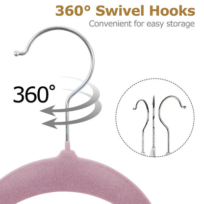 Home Collection Premium Velvet Hangers Bulk Set Pink (100–400 PCS)