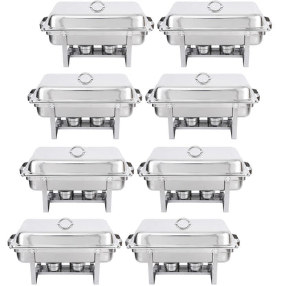Home Collection 8Qt Stainless Steel Chafing Dish Buffet Set