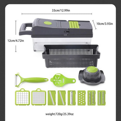 14-in-1 Vegetable Chopper & Slicer Set with Container