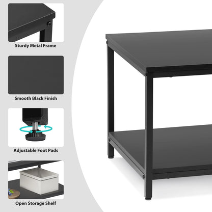 Coffee Table with Open Storage Shelf