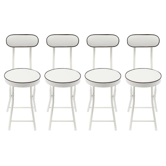 4PCS Upholstered Folding Counter & Bar Stools