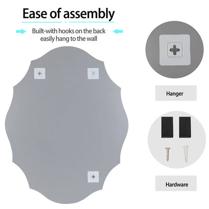 HD Frameless Asymmetrical Beveled Wall Mirror