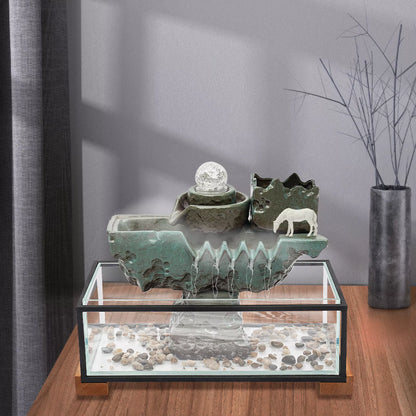Tabletop Water Fountain with LED Light
