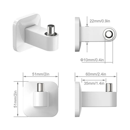 4Pcs Self Adhesive Hook Towel Coat Clothes Holder