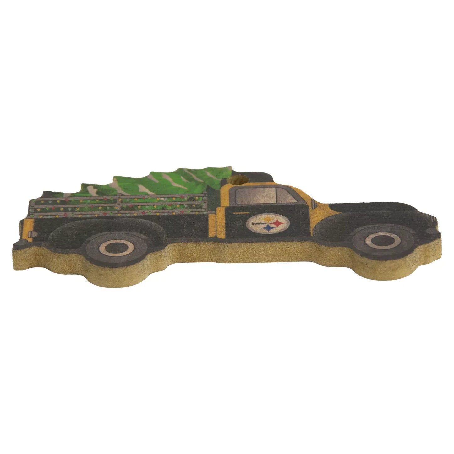 Officially Licensed NFL Pittsburgh Steelers Wooden Truck Ornament