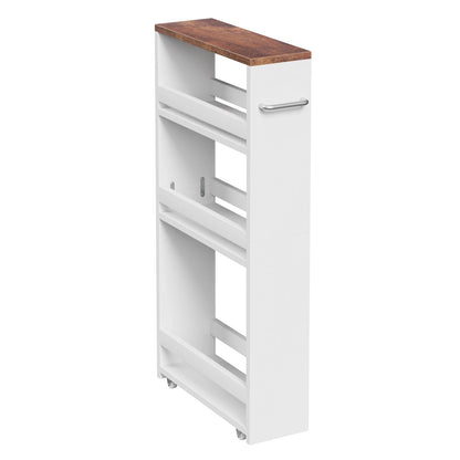 Home Collection 4-Tier Slim Rolling Storage Cart