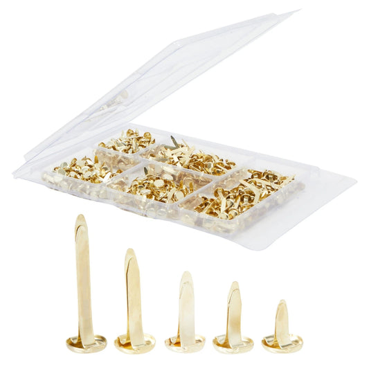 500-Piece Assorted Mini Paper Fasteners