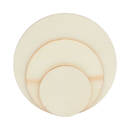 130-Pack Unfinished Wooden Circles & Squares