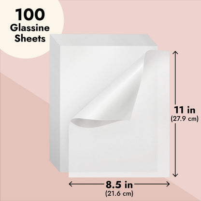 Home Collection Pack of 100 Transparent Paper Sheets 8.5 x 11 Inch.