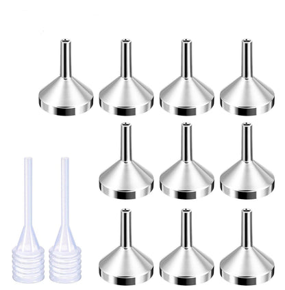 12× / 24× Mini Metal Funnels with Pipettes