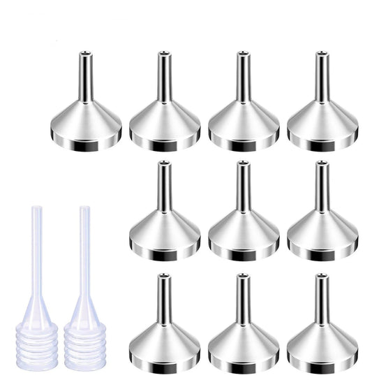 12× / 24× Mini Metal Funnels with Pipettes
