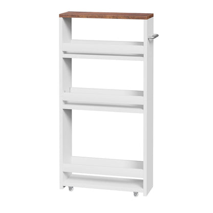 Home Collection 4-Tier Slim Rolling Storage Cart