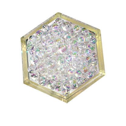 10mm Clear/AB Iridescent Bubble Beads – 60 Pcs