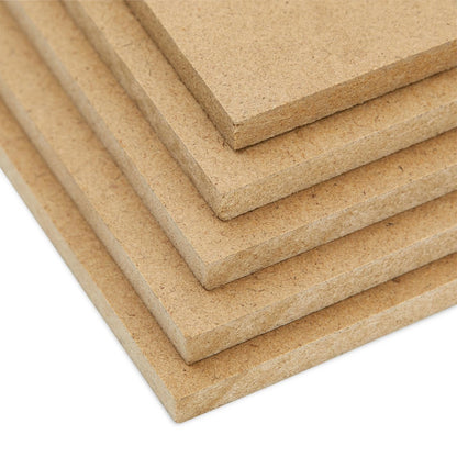 0.25" Thick MDF Chipboard Sheets – 8 x 10 Inches, 12-Pack