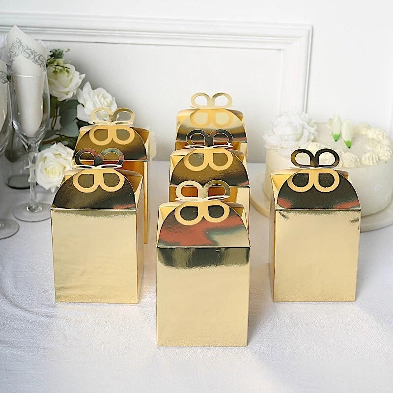Home Collection 25-Pack Metallic Butterfly Top Candy Gift Boxes Favor Holders