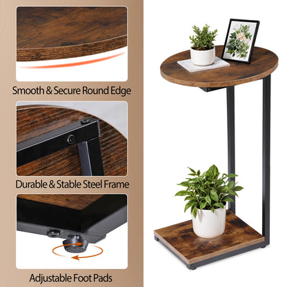 C-Shaped Side Table – Small End Table