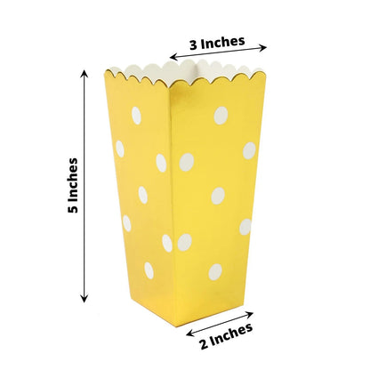 Home Collection 36-Pack White Gold 5" Cardboard Popcorn Style Party Favor Boxes